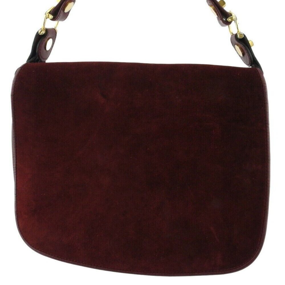 Cartier shoulder bag mast line Bordeaux leather Authentic